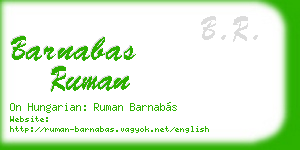 barnabas ruman business card