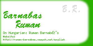barnabas ruman business card